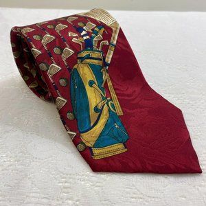 Zianetti Tie, Men's, Silk, Golf Bag, Golf Clubs,